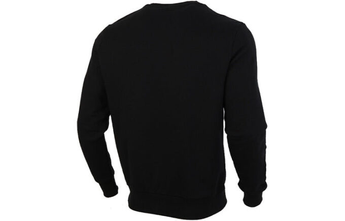 Klassiker Tryckt Fleece Tröja Herr Svart/Guld