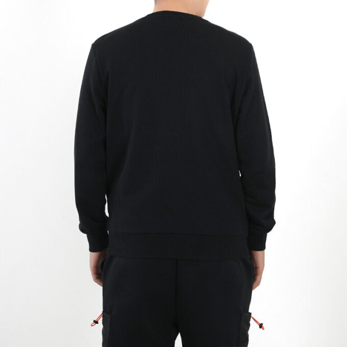 Klassiker Tryckt Fleece Tröja Herr Svart/Guld
