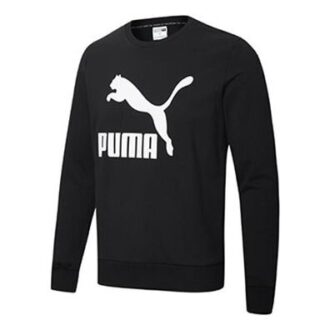 Klassisk Casual Tryck Rund Hals Svart