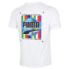 Kortärmad T-shirt med graffitimotiv och fototryck ”Vit Blå Röd”