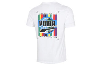 Kortärmad T-shirt med graffitimotiv och fototryck ”Vit Blå Röd”
