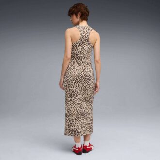 Leopard Luxe Damklänning med djurtryck och smal passform