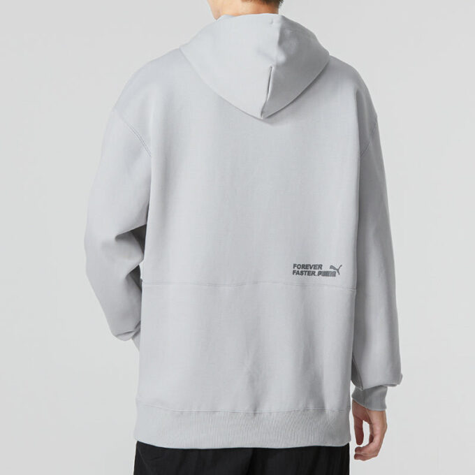 Liten Logo Avslappnad Logo Hoodie ”Grå”