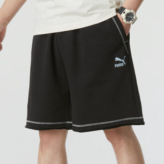 Logotypshorts ”Svarta med vita sömmar”
