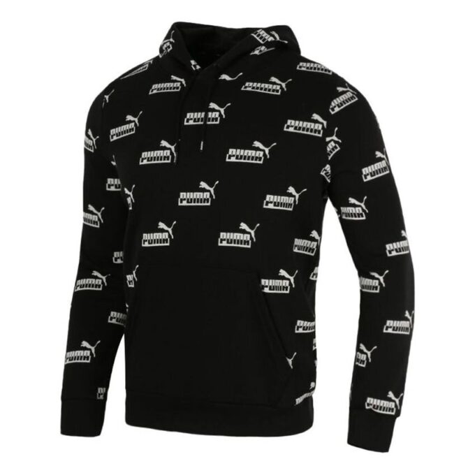 Logotyptryckt Casual Sportströja Herr Svart