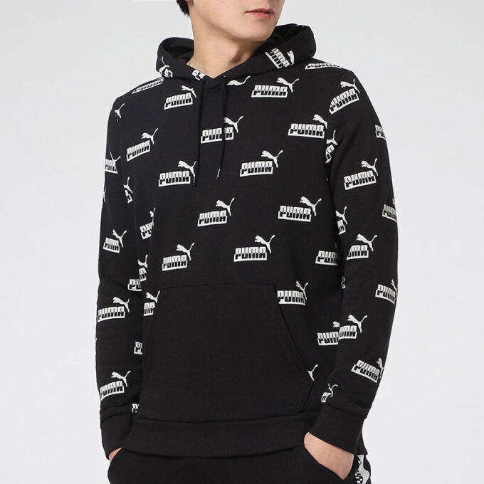 Logotyptryckt Casual Sportströja Herr Svart