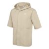 Lös, huvad, casual, sportig, kortärmad jacka ”Beige”