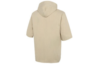 Lös, huvad, casual, sportig, kortärmad jacka ”Beige”