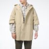Lös, huvad, casual, sportig, kortärmad jacka ”Beige”