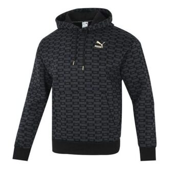 Luxe Aop Heltryckt Logo Stickad Svart