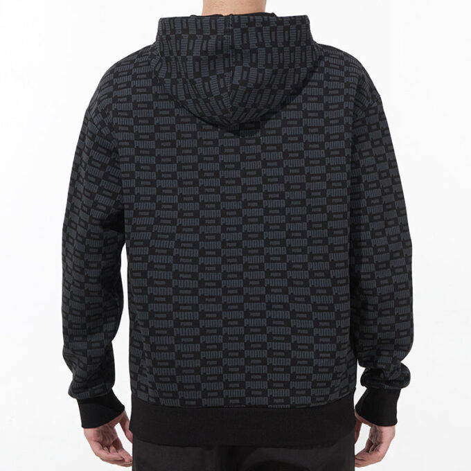 Luxe Aop Heltryckt Logo Stickad Svart
