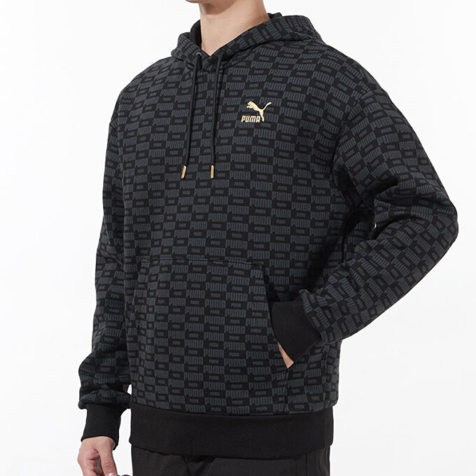 Luxe Aop Heltryckt Logo Stickad Svart