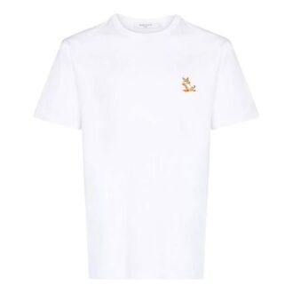 Maison Kitsune Chillax Fox Patch Klassisk T-shirt ”Vit”