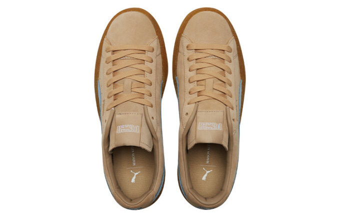 Maison Kitsune x Suede Crepe ”Travertin Chambray Blå”