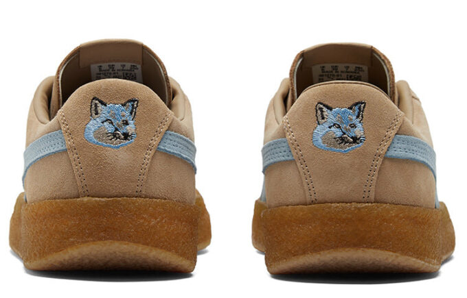 Maison Kitsune x Suede Crepe ”Travertin Chambray Blå”