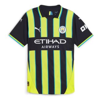 Manchester City 24/25 Bortatröja Autentisk Spelarutgåva ”Marinblå Gul”