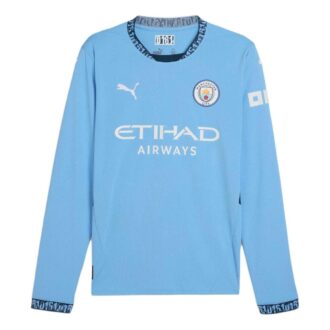 Manchester City 24/25 Hemmatröja Långärmad ”Blå Vit”