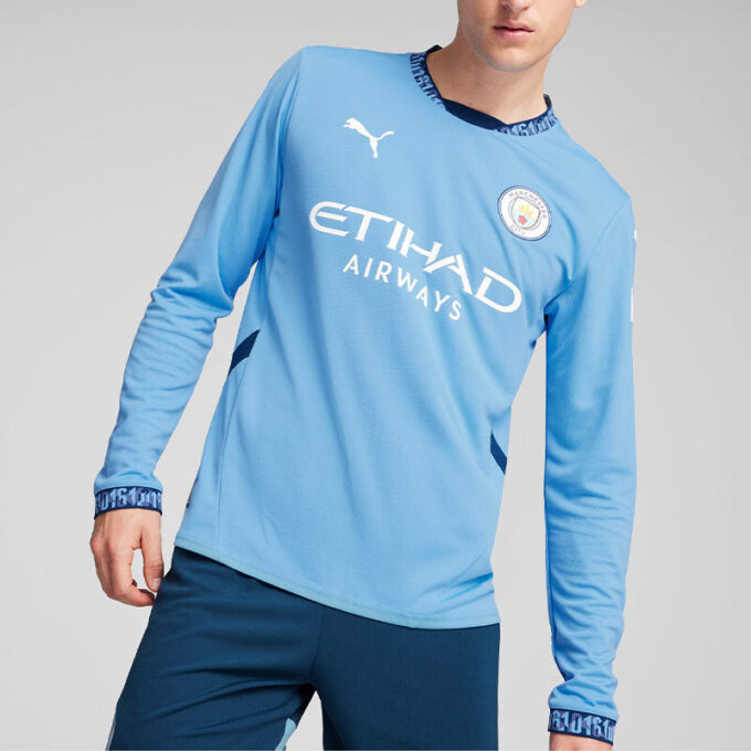 Manchester City 24/25 Hemmatröja Långärmad ”Blå Vit”