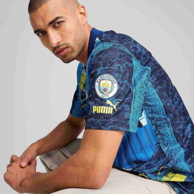 Manchester City ftblNRGY+ Herr Retro Tröja Manchester City ftblNRGY+ Herr Retro Tröja