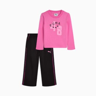 Matchande set med långärmad t-shirt och vida byxor för småbarn Matchande set med långärmad t-shirt och vida byxor för småbarn