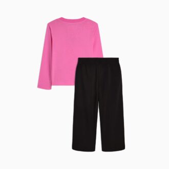 Matchande set med långärmad t-shirt och vida byxor för småbarn Matchande set med långärmad t-shirt och vida byxor för småbarn