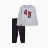 Matchande set småbarns tröja och joggingbyxor i bomullsfleece