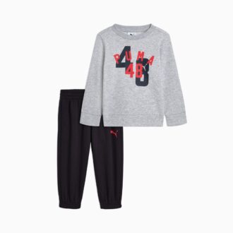 Matchande set småbarns tröja och joggingbyxor i bomullsfleece