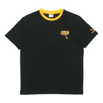 Medvetenhetslogotyp Broderad Tryck Sport Lös Rund Hals Kortärmad Svart