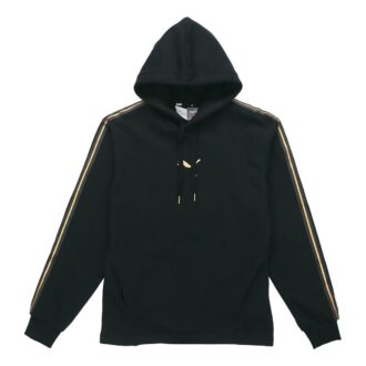 Metallisk Logo Hoodie ”Svart Guld”