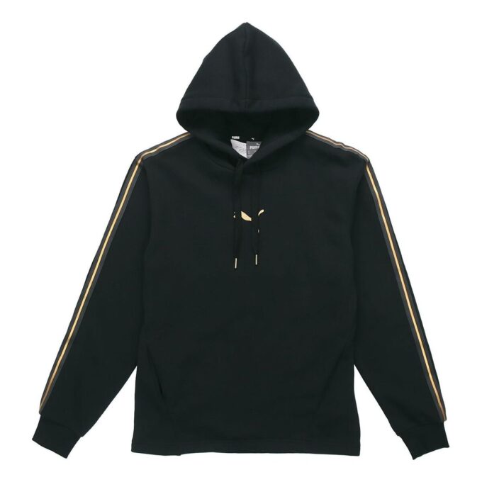 Metallisk Logo Hoodie ”Svart Guld”