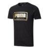 Metallisk logotyp-t-shirt ”Svart guld”