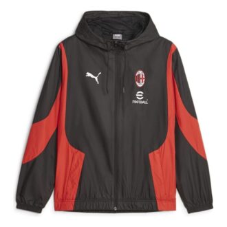 Milan Ac Prematch Vävd Jacka ”Svart Röd”