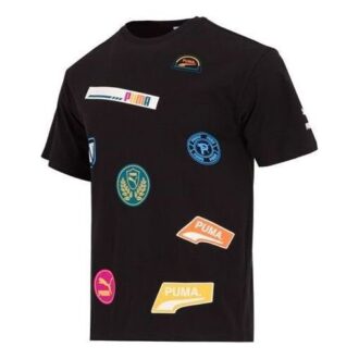 Mix Badge Logo T-shirt ”Svart”