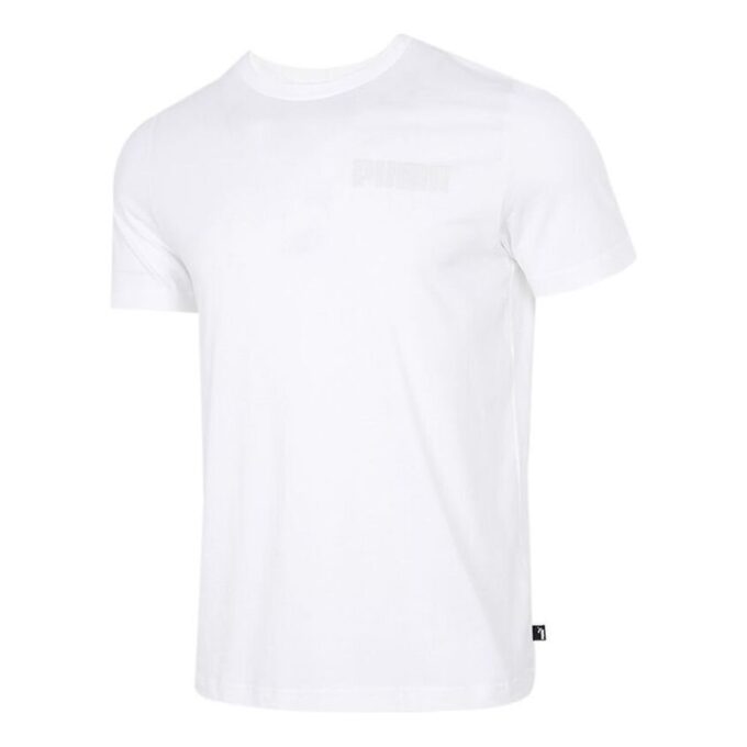 Mönstrad rundhalsad t-shirt ”Vit”