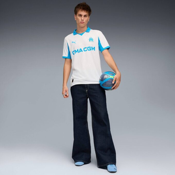 Olympique de Marseille 25/26 Hemma fotbollströja för män Olympique de Marseille 25/26 Hemma fotbollströja för män
