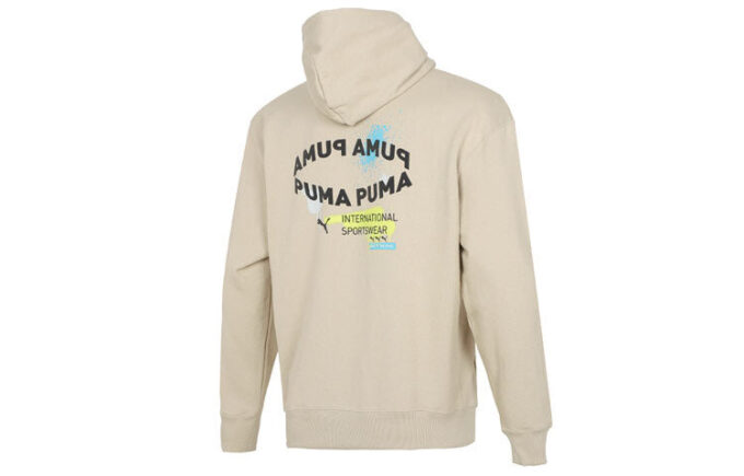 Oversize Trendig Hoodie Med Grafisk Logotyp ”Beige”