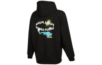 Oversize Trendig Hoodie med Grafisk Logotyp ”Svart”