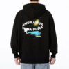 Oversize Trendig Hoodie med Grafisk Logotyp ”Svart”