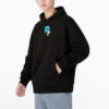 Oversize Trendig Hoodie med Grafisk Logotyp ”Svart”