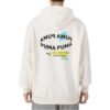 Oversize Trendig Hoodie med Grafisk Logotyp ”Vit”