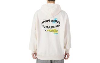 Oversize Trendig Hoodie med Grafisk Logotyp ”Vit”