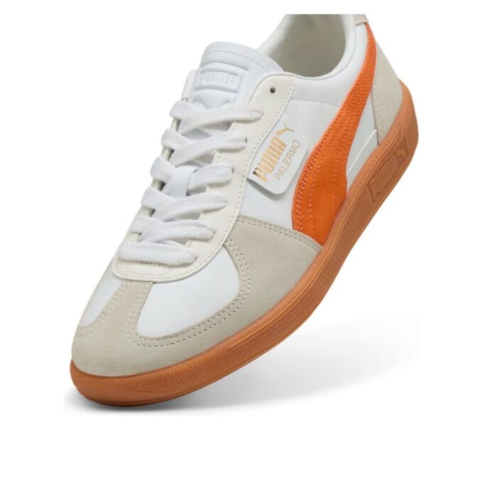 Palermo Läder ”Vit Orange Glo”