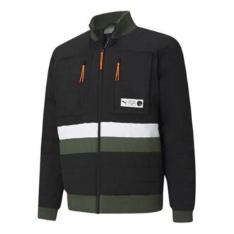 Parkett Quilted Puffer Basket Vinterjacka ”Svart Grön”