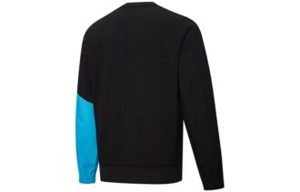 Patched Rundringad Tröja ”Svart Blå”
