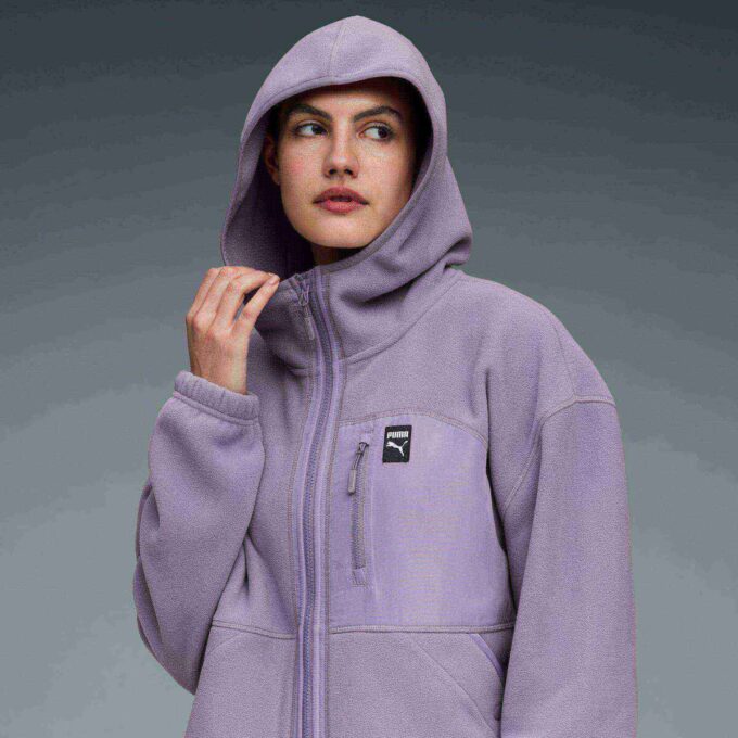 Polar Fleece Dam Fleecejacka med Huva Polar Fleece Dam Fleecejacka med Huva