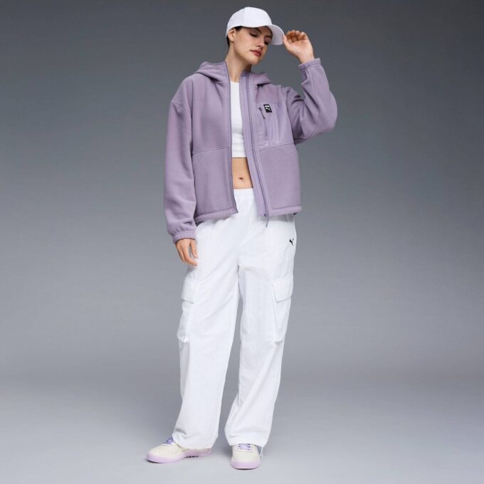 Polar Fleece Dam Fleecejacka med Huva Polar Fleece Dam Fleecejacka med Huva