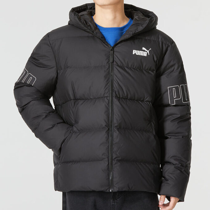 Power Hooded Down Puffer Jacket ”Svart”