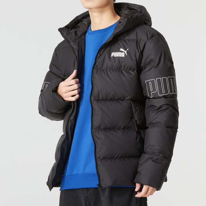 Power Hooded Down Puffer Jacket ”Svart”