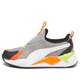 (PS) RS-X3 Slip-On ”Betonggrå Rickie Orange”