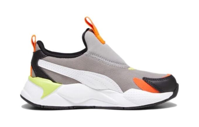 (PS) RS-X3 Slip-On ”Betonggrå Rickie Orange”
